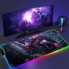 RGB Mouse Pad E Evangelion PC Gaming Accessories LED Mousepad Gamer Cabinet Carpet Keyboard Mat Computer 12 - Neon Genesis Evangelion Store