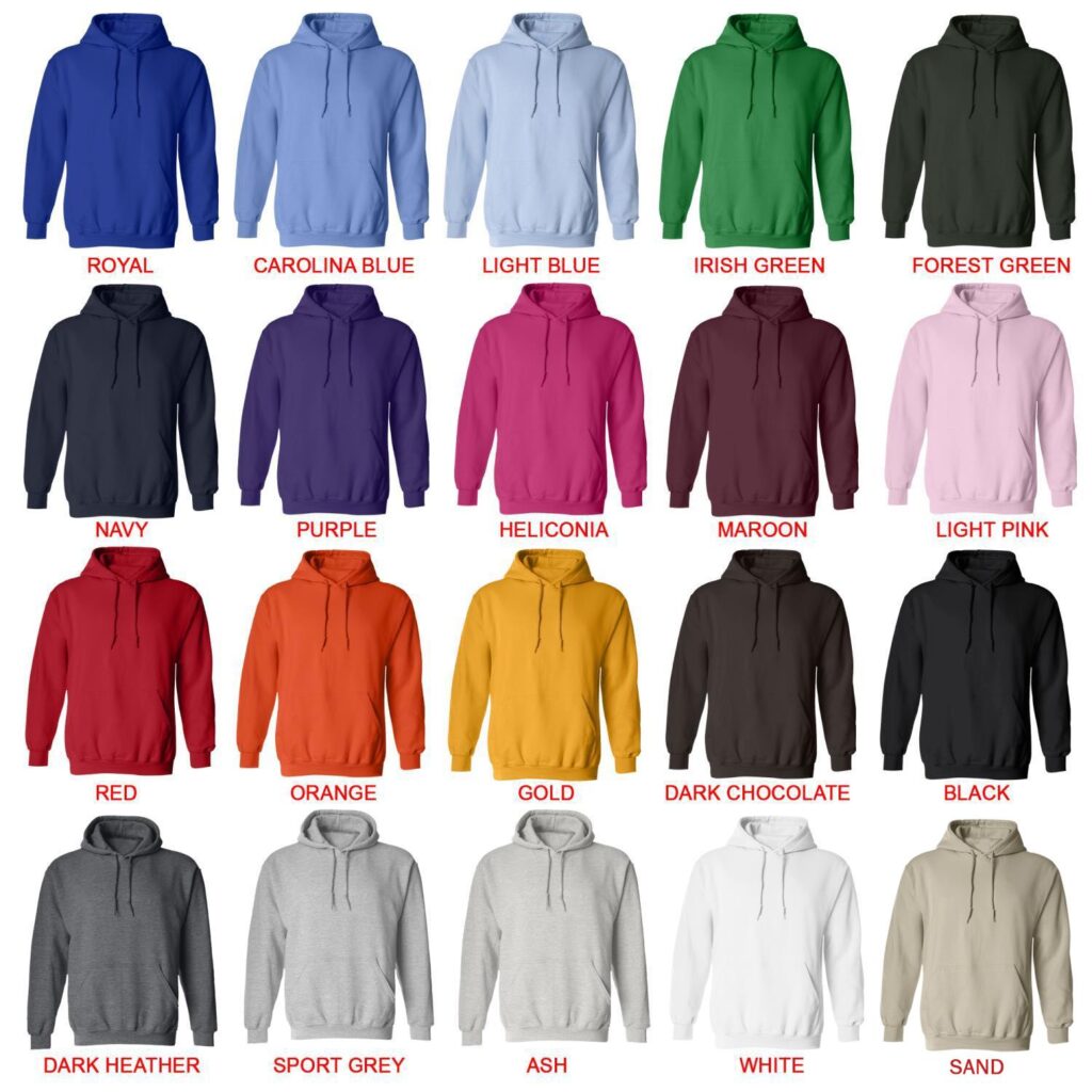 hoodie color chart 2 - Neon Genesis Evangelion Store