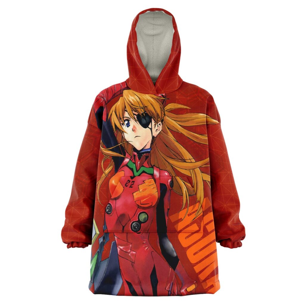 New Neon Genesis Evangelion Asuka Political Snug Hoodie - Neon Genesis Evangelion Store